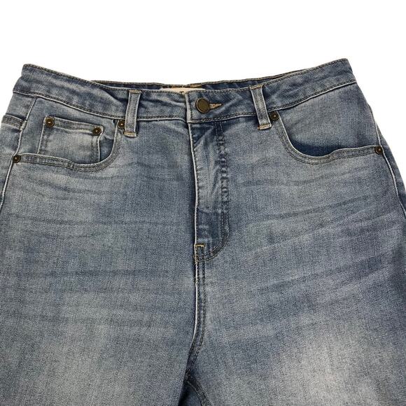 OAT New York High Rise Jeans Women 8/29 Blue Straight Classic Everyday Travel - Picture 4 of 12